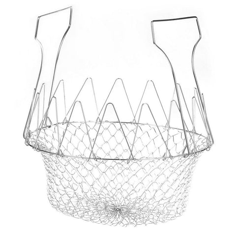 Upgrade Your Kitchen with This Foldable Frying Strainer Basket - Perfect  for French Fries & More!