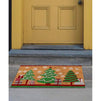 Christmas Tree Welcome Mat for Front Door, Natural Coir (30 x 17 in)