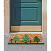 Christmas Tree Welcome Mat for Front Door, Natural Coir (30 x 17 in)