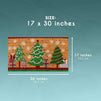 Christmas Tree Welcome Mat for Front Door, Natural Coir (30 x 17 in)