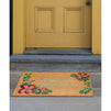 Poinsettia Merry Christmas Welcome Doormat, Holiday Decor, Natural Coir (30 x 17 in)