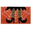 Halloween Witch Welcome Mat for Front Door, Natural Coir Doormat (30 x 17 in)