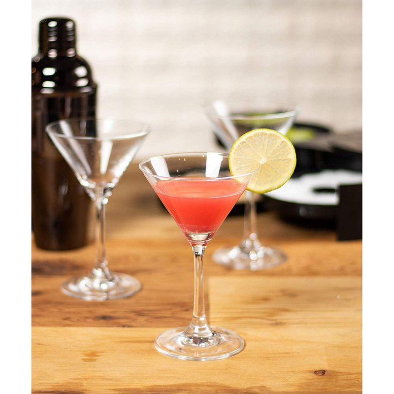 Juvale Set of 6 Small Stem Martini Glasses for Cocktails, Desserts,  Margaritas, Classic Barware Accessories (5oz)