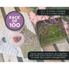 Lavender Paper Napkins for Wedding or Shower Party (6.5 x 6.5 In, 100 Pack)