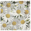 White Daisy Paper Napkins for Baby Shower, Wedding, and Birthday Party (6.5 x 6.5 In, 100 Pack)