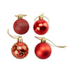Red Christmas Ornament Balls, Shiny, Matte, and Glitter Ornaments Set (2.3 In, 36 Pack)