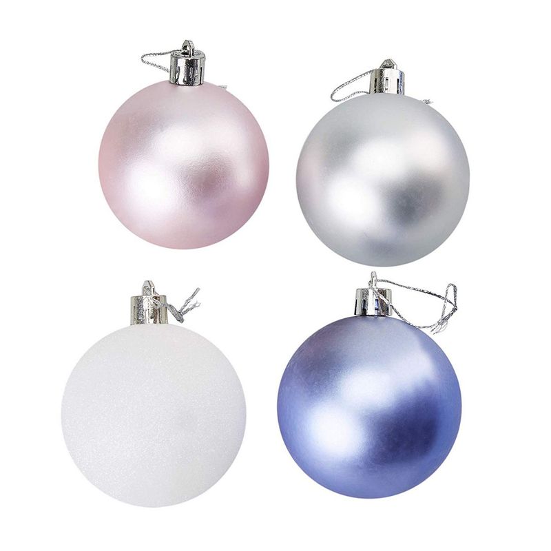 Purple Christmas Ornament Balls, Matte Ornaments Set (2.3 in, 36 Pack)