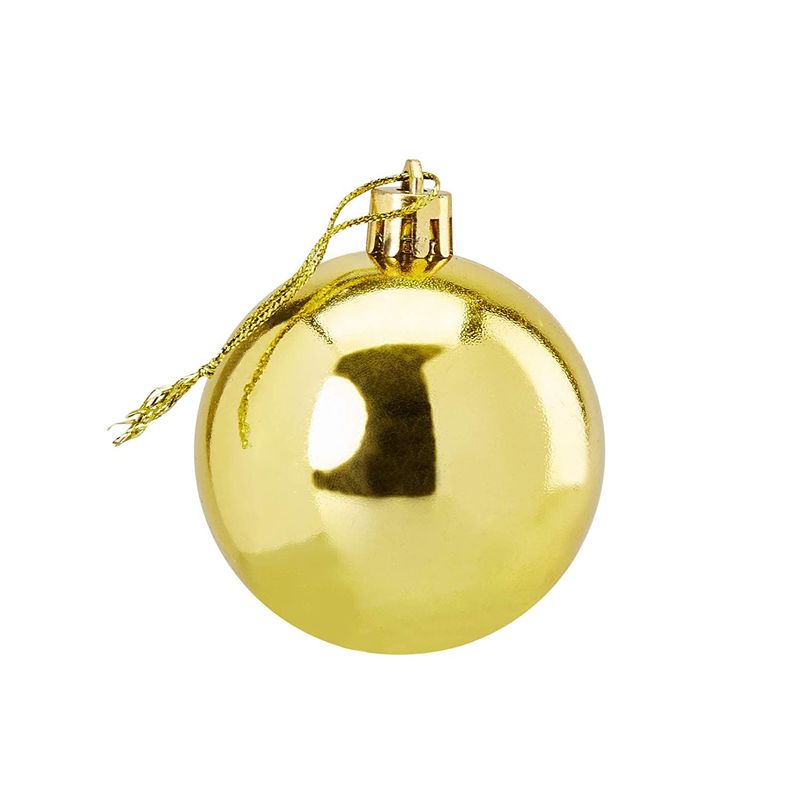 Christmas Tree Ornament Set, Shiny, Matte, and Glitter Finishes (Gold, 1.5 In, 48 Pack)