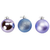 Purple Christmas Ornament Balls, Shiny, Matte, and Glitter Ornaments Set (1.5 In, 48 Pack)