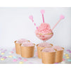 5 oz Kraft Paper Ice Cream Cups for Wedding, Birthday Party (Small, 50 Pack)