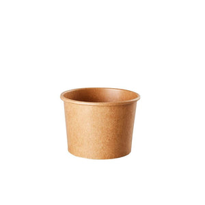 5 oz Kraft Paper Ice Cream Cups for Wedding, Birthday Party (Small, 50 Pack)