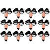 Juvale Disguise Funny Nose Glasses for Halloween, Costumes, Parties (12 Pack)