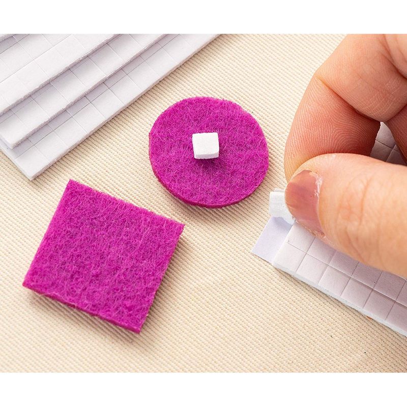 Adhesive Foam Squares, Dual-Adhesive Mounts, Backing Dots (0.4 in, 1056 Pieces)