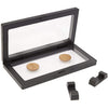 Juvale Floating Display Case for Medallions, Coins (4 Pack), Black