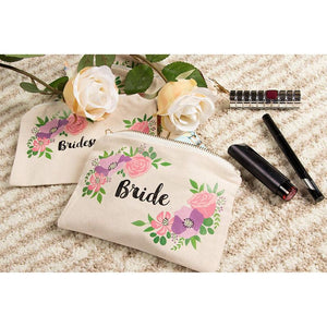Bride Makeup Bag, Personalised Gift for Bride, Toiletry Bag