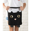 Juvale Black Cat Trick or Treat Halloween Tote Bag with Gold Foil Eyes (Cotton Canvas)