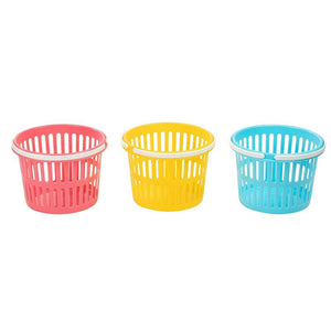 Small Baskets for the Beach, Park, Toy Buckets in Red, Blue, Yellow (5.4 In, 6 Pack)