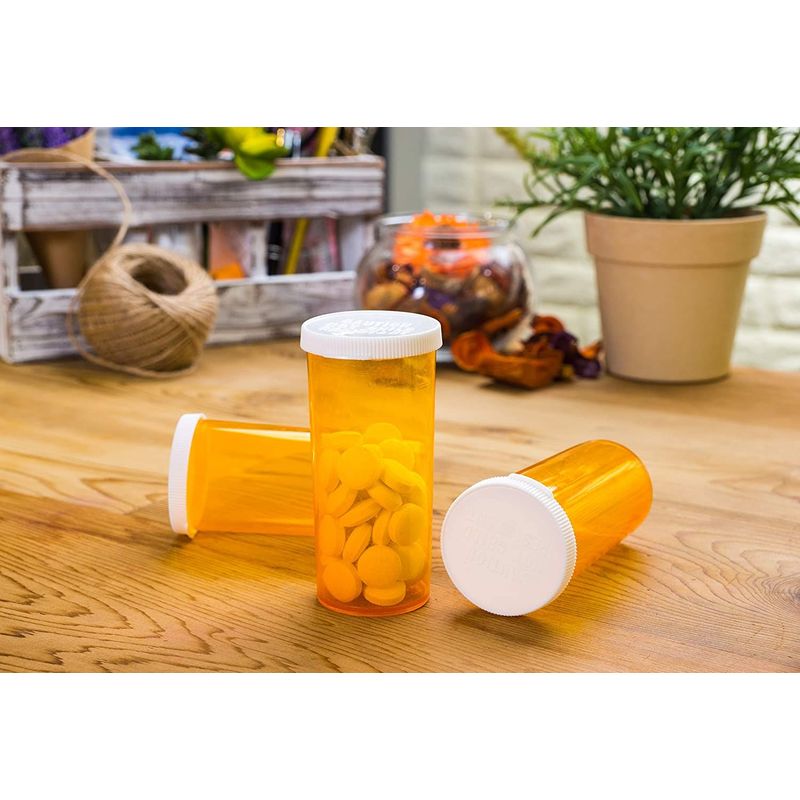 Plastic Medicine Pill Bottles (30 Dram, 50 Pack)