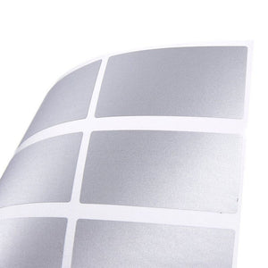 300 Pack Scratch Off Stickers, Self Adhesive DIY Rectangle Labels, Silver, 2 x 1 in.