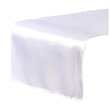 White Satin Table Runner for Wedding, Brunch, Baby Showers (10 Pack)