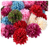Juvale Artificial Flower Heads - 60-Pack Fake Chrysanthemums Wedding Decorations, Baby Showers, DIY Crafts, Mixed Colors, 2.5 x 2.5 x 1.7 inches