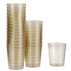 Juvale 100-Pack Bulk 2 Ounce Glitter Gold Plastic Disposable Party Shot Glasses