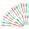 Rainbow Plastic Silverware Set, Neon Forks, Knives, Spoons (144 Pieces)