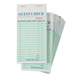 Juvale 10-Pack Guest Check Pads, 2 Parts Carbonless, 50 Sets per Server Pad, Notepad for Waiter Waitress & Restaurant, 3.4 x 7 Inches