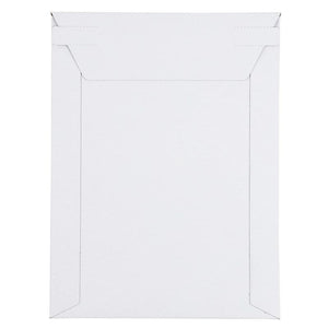 100 Pack Rigid Mailers, Stay Flat Photo Document Self-Seal Paperboard Envelopes, White, 6x8