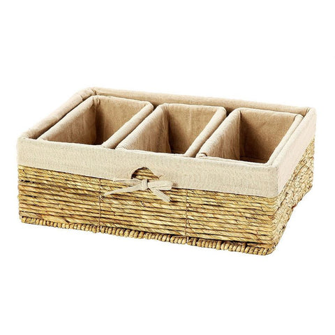 Juvale 2-Pack Storage Basket with Lids - Wicker Shelf Baskets for Bathroom  Organization, Kitchen Counter, and Home Décor (2 Sizes)