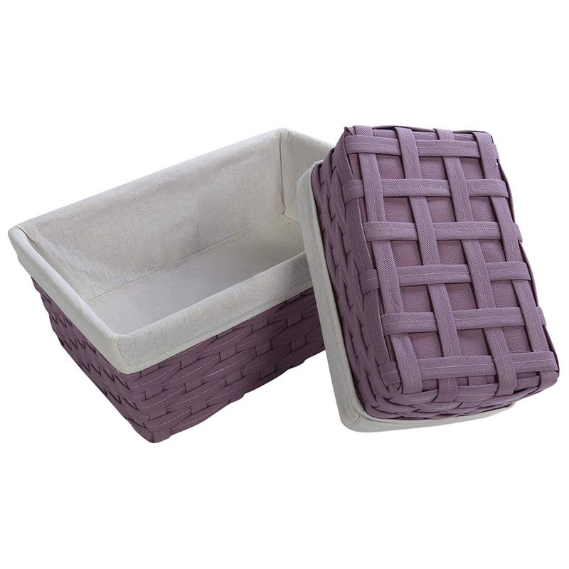 Juvale Nesting Baskets, Woven Storage Baskets (Lavender, 5 Piece Set)