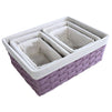 Juvale Nesting Baskets, Woven Storage Baskets (Lavender, 5 Piece Set)