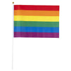 Handheld Rainbow Flags Gay Pride LGBTQ Pride Flag Banners (15.75 In, 24 Pack)