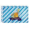 Juvale Oktoberfest Flags - 2-Pack Bavarian Flags, German Bunting Banners, Perfect for Outdoor, Indoor, Home and Garden Decoration, Beer and Pretzel Design, Blue & White, 35.4 x 59 inches
