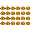 Juvale Mini Flag Stands - 24-Pack Table Flag Holders, Mini Flag Bases, Holds 4 x 6-Inch Mini Stick Flags, Ideal for Table Centerpiece, Party Supplies and Decoration, Gold, 2.1 x 1.5 Inches