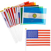 Juvale International World Country Desk Flags with Stands (8.3 x 5.5 in, 24 Pack)