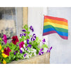 Mini Rainbow Flags Gay Pride, Handheld Stick Flags (15.75 In, 12 Pack)