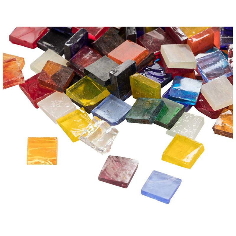 Glass Mosaic Tiles, Arts and Crafts Supplies (40 Colors, 0.4 In, 1000 Pieces)