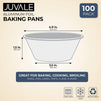 Juvale Aluminum Foil Pie Pans - 100-Piece Round Disposable Tin Pans for Baking, Roasting, Broiling Cooking, for Temperatures Up to 500-F, 4.9 x 1.5 x 4.9 Inches