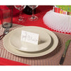 Christmas Tent Placecards, Silver Reindeer Foldover Table Cards (100 Pack, 2 x 3 In)