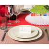 Christmas Tent Placecards, Silver Reindeer Foldover Table Cards (100 Pack, 2 x 3 In)