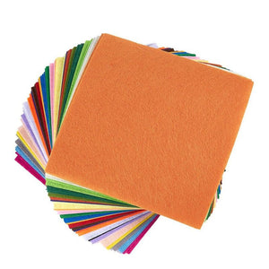 Felt Fabric Sheets for Crafting (8 x 8 Inches, 50-Pack)