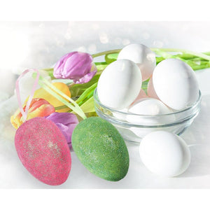 Easter Egg Ornaments in 6 Sparkle Colors (36 Pack)