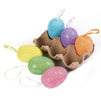 Easter Egg Ornaments in 6 Sparkle Colors (36 Pack)