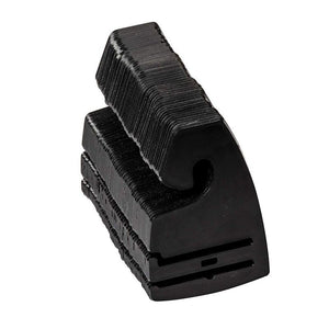 Juvale Plastic Tie Hangers - 100-Pack Black Necktie Hook Hangers, Standard Size 2 x 2.8 Inches, Bulk Retail Shop Display Supplies, Closet Organizer