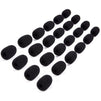 Mini Microphone Windscreens – 24-Pack Microphone Foam Cover for Lapel, Lavalier, and Headset Microphones, Black