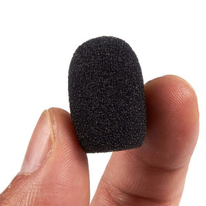 Mini Microphone Windscreens – 24-Pack Microphone Foam Cover for Lapel, Lavalier, and Headset Microphones, Black
