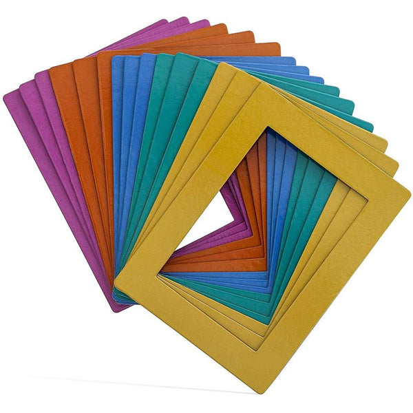 Juvale 15-Pack Magnetic Picture Frames for Refrigerator 4x6 Photos, Magnetic Fridge Photo Frames with 5 Assorted Colors