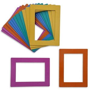 Juvale 15-Pack Magnetic Picture Frames for Refrigerator 4x6 Photos, Magnetic Fridge Photo Frames with 5 Assorted Colors