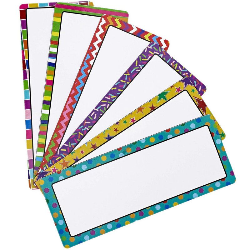 36 Pack Magnetic Classroom Name Tags Labels for Whiteboards, 2 x 5 Inches